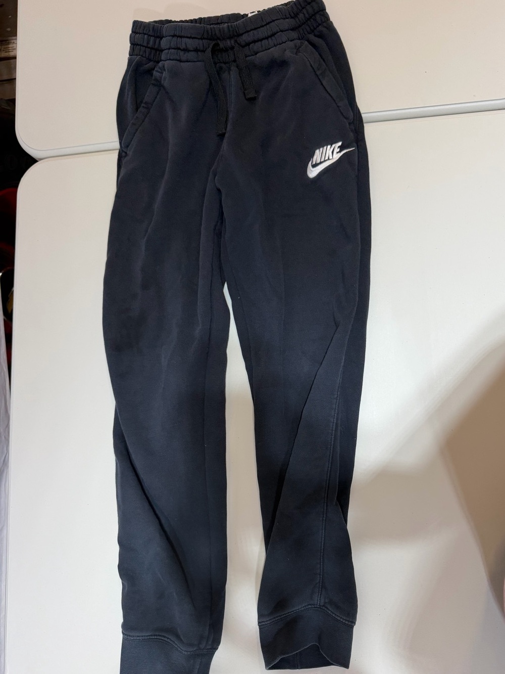 Nike Kids Black Jogger Sweatpants with White Logo